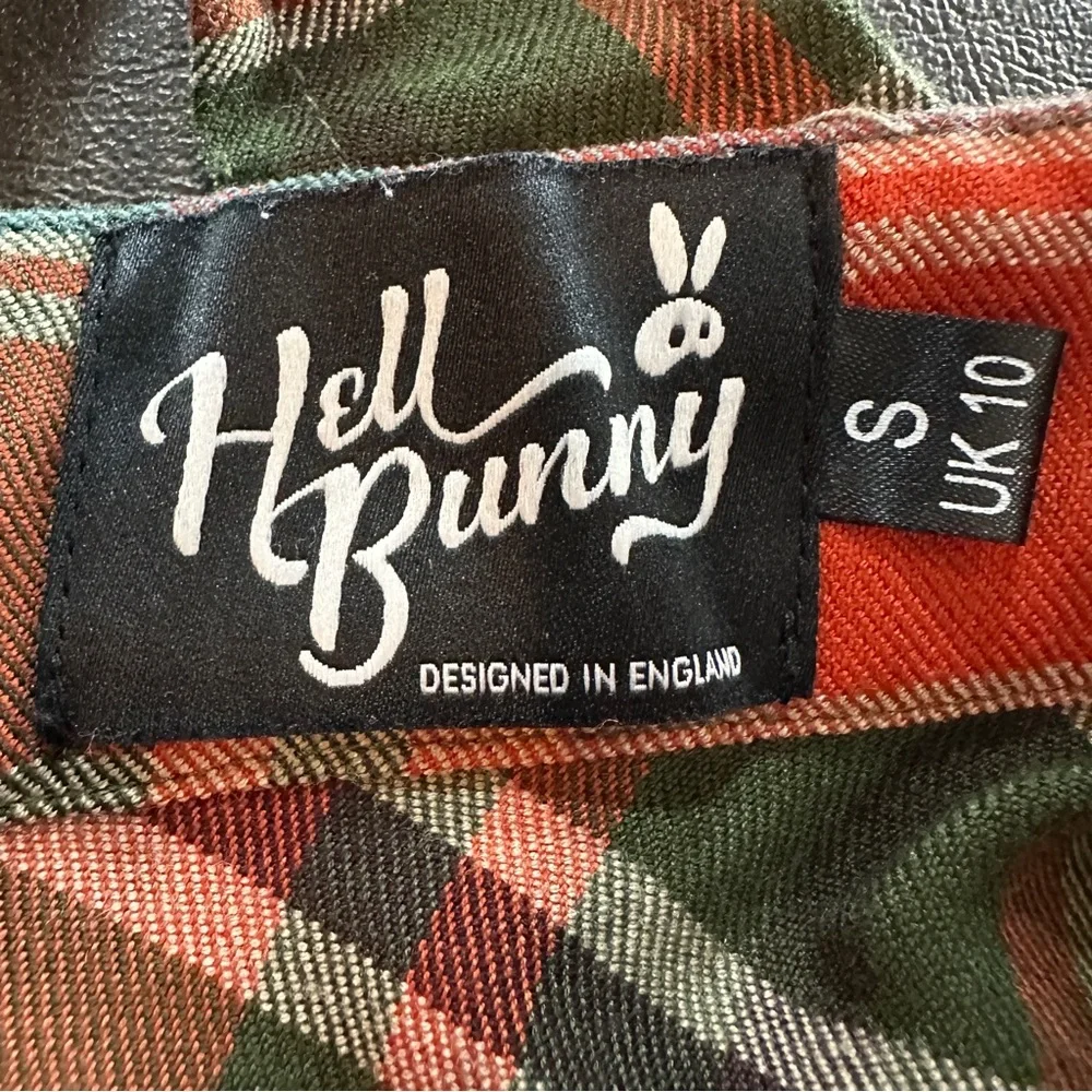 Hell Bunny Plaid Suspender Skirt- Fall/Autumn Skirt Dress - Picture 5 of 13